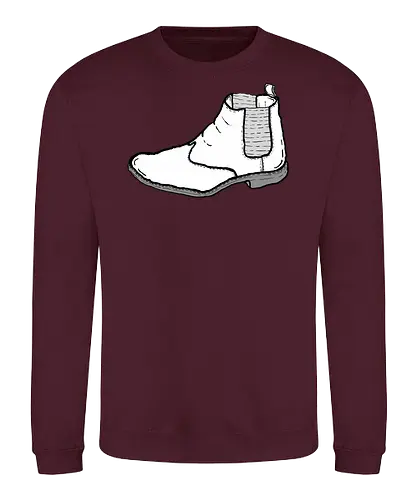 Schuh  - Schu, boots, fun, comic, cartoon, art, ilustration, komisch, schwarz, weiß, stiefel - Sweatshirt