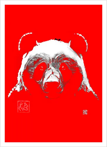 panda - panda, sumie, japan - Artprint