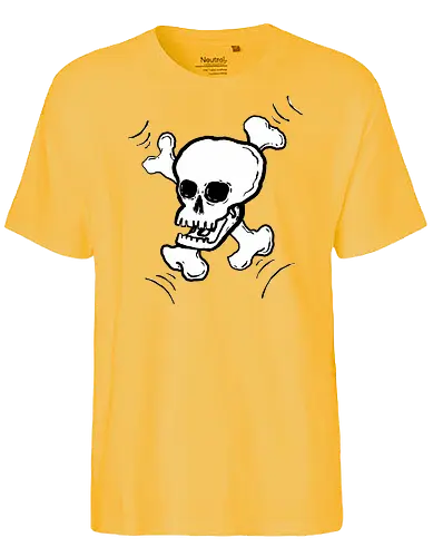 Skull - Skull, todenkopf, knochen, schädel, art, fun, ilustration, comic, schwarz, humor - Fairtrade T-Shirt