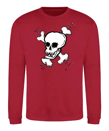 Skull - Skull, todenkopf, knochen, schädel, art, fun, ilustration, comic, schwarz, humor - Sweatshirt
