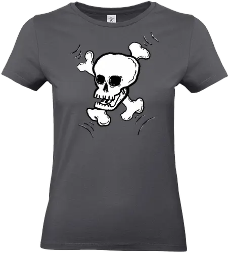 Skull - Skull, todenkopf, knochen, schädel, art, fun, ilustration, comic, schwarz, humor - Standard T-Shirt (Women)