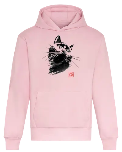 chat - cat, sumie, japan - Heavyweight Hoodie