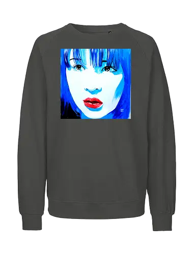  noriko blue - noriko, sumie, japan, woman - Fairtrade Sweatshirt