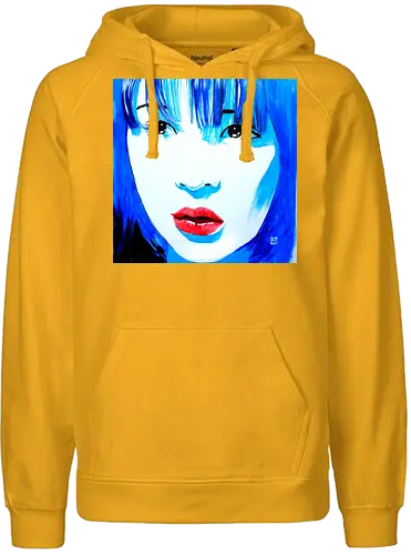  noriko blue - noriko, sumie, japan, woman - Fairtrade Hoodie