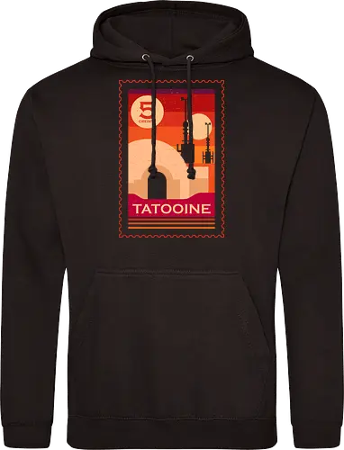 Twin Suns Retro Postage Stamp