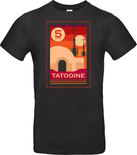 Twin Suns Retro Postage Stamp