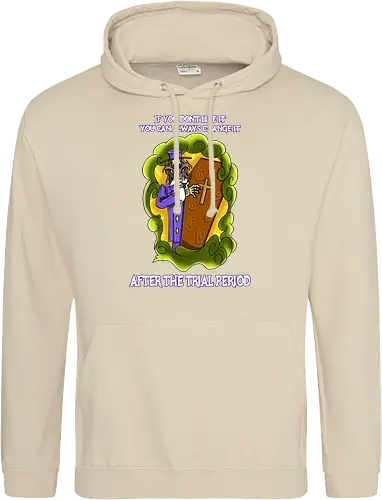 Lustiger Cartoon-Sarg mit dunklem Goth-Horrorhumor