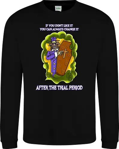 Lustiger Cartoon-Sarg mit dunklem Goth-Horrorhumor