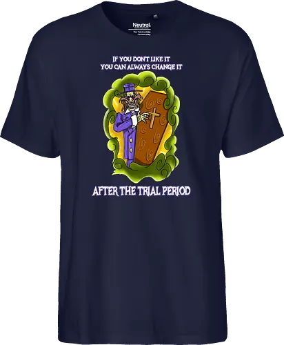 Lustiger Cartoon-Sarg mit dunklem Goth-Horrorhumor