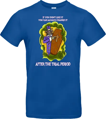 Lustiger Cartoon-Sarg mit dunklem Goth-Horrorhumor