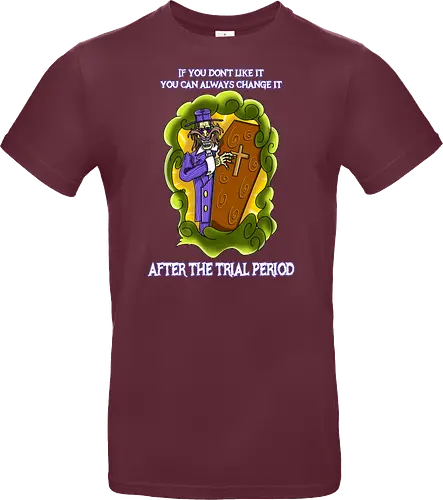 Lustiger Cartoon-Sarg mit dunklem Goth-Horrorhumor