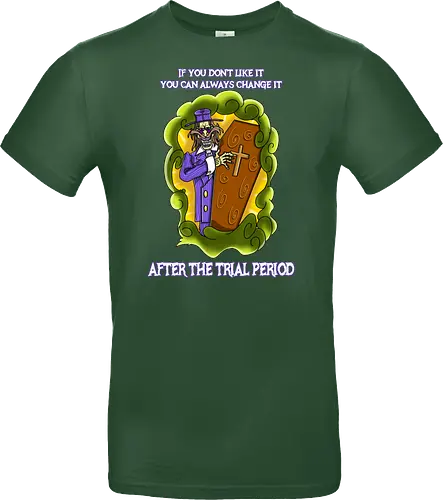 Lustiger Cartoon-Sarg mit dunklem Goth-Horrorhumor