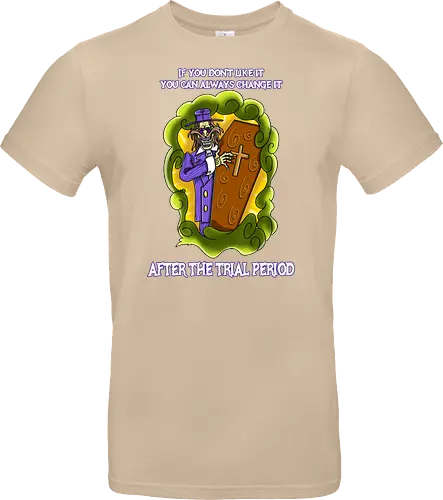 Lustiger Cartoon-Sarg mit dunklem Goth-Horrorhumor