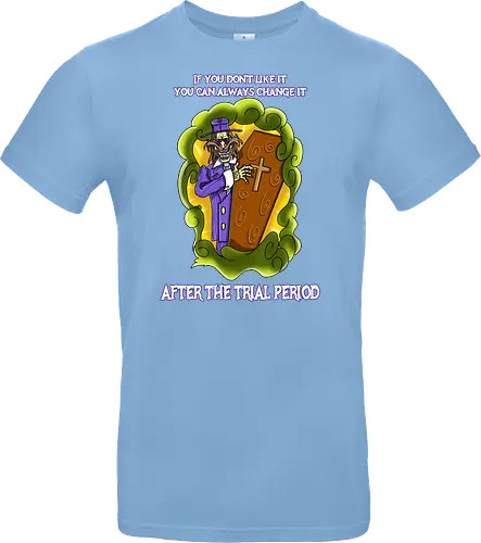 Lustiger Cartoon-Sarg mit dunklem Goth-Horrorhumor