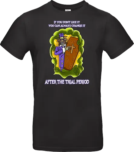 Lustiger Cartoon-Sarg mit dunklem Goth-Horrorhumor