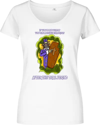 Lustiger Cartoon-Sarg mit dunklem Goth-Horrorhumor