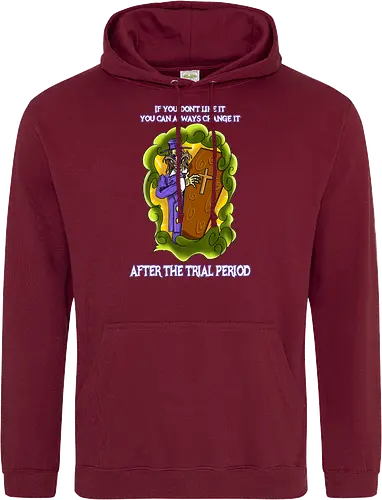 Lustiger Cartoon-Sarg mit dunklem Goth-Horrorhumor