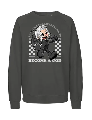 Game Mascot Soldier Boss - Video Games, Video Game, Game, Games, Gamer, Mascot, Retro, Vintage, Retro Vintage, Retro Gamer, Retro Cartoon, Adventure, Fantasy, Rpg, Katana, Game Mascot, Cyberpunk - Fairtrade Sweatshirt