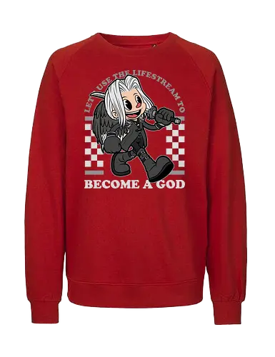 Game Mascot Soldier Boss - Video Games, Video Game, Game, Games, Gamer, Mascot, Retro, Vintage, Retro Vintage, Retro Gamer, Retro Cartoon, Adventure, Fantasy, Rpg, Katana, Game Mascot, Cyberpunk - Fairtrade Sweatshirt