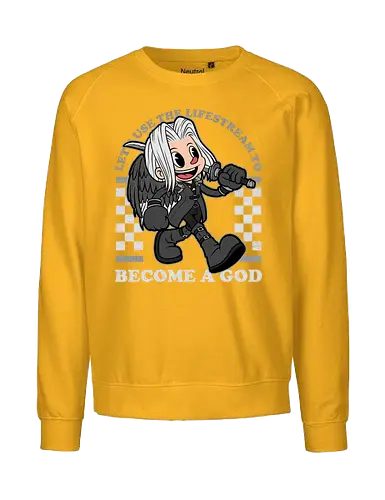Game Mascot Soldier Boss - Video Games, Video Game, Game, Games, Gamer, Mascot, Retro, Vintage, Retro Vintage, Retro Gamer, Retro Cartoon, Adventure, Fantasy, Rpg, Katana, Game Mascot, Cyberpunk - Fairtrade Sweatshirt