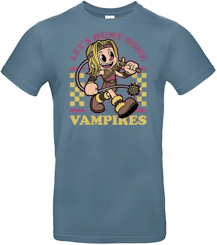 Game Mascot Vampire Hunter - Video Games, Video Game, Game, Games, Gamer, Mascot, Retro, Vintage, Retro Vintage, Retro Gamer, Retro Cartoon, Dark Fantasy, Fantasy, Adventure, Rpg, Vampire, Monster, Monsters, Dracula, Count Dracula, Game Mascot - Standard T-Shirt