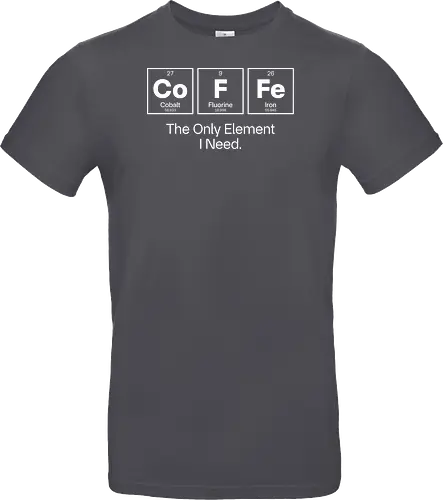Coffee Chemistry Quote – The Only Element I Need – Science Humor Design