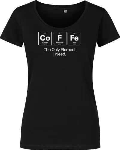 Coffee Chemistry Quote – The Only Element I Need – Science Humor Design