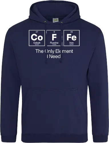Coffee Chemistry Quote – The Only Element I Need – Science Humor Design