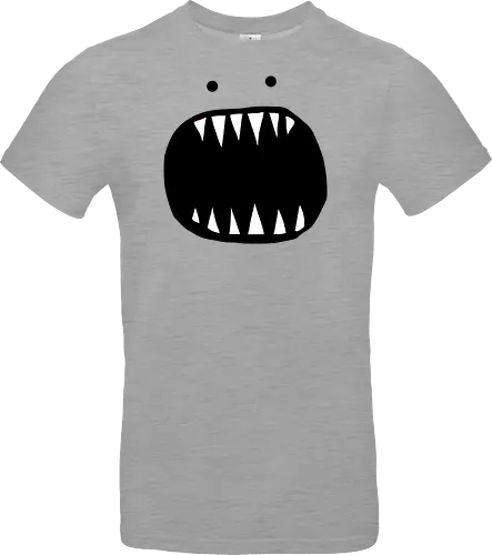 Minimalistisches rotes Monstergesicht