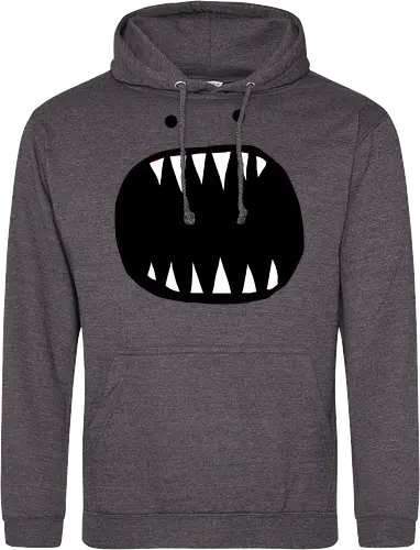 Minimalistisches rotes Monstergesicht