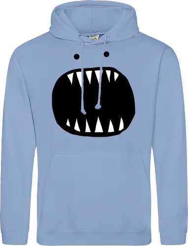 Minimalistisches rotes Monstergesicht