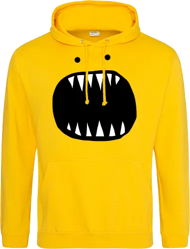 Minimalistisches rotes Monstergesicht