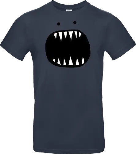 Minimalistisches rotes Monstergesicht