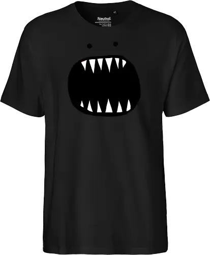 Minimalistisches rotes Monstergesicht