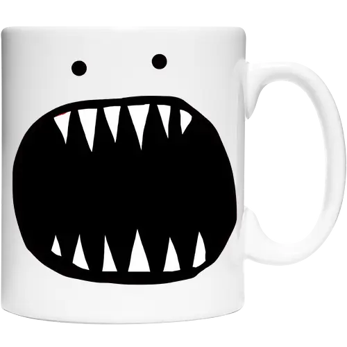 Minimalistisches rotes Monstergesicht