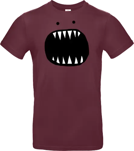 Minimalistisches rotes Monstergesicht