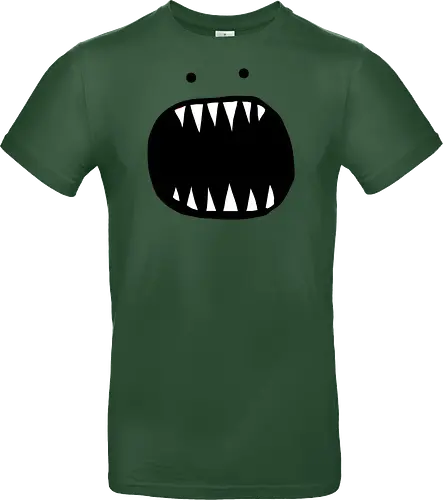 Minimalistisches rotes Monstergesicht