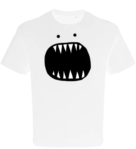 Minimalistisches rotes Monstergesicht