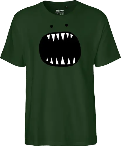 Minimalistisches rotes Monstergesicht