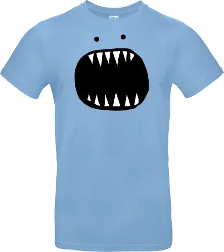 Minimalistisches rotes Monstergesicht