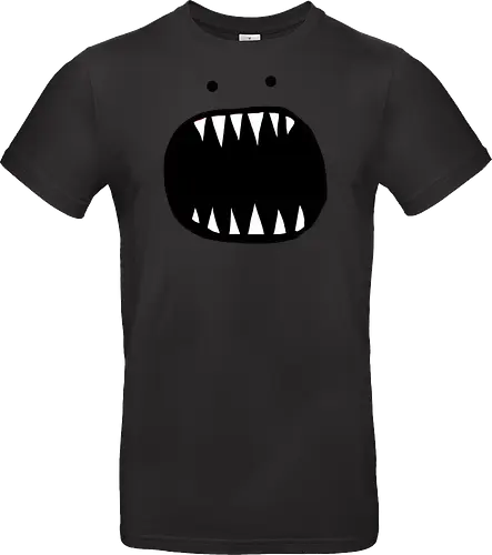 Minimalistisches rotes Monstergesicht