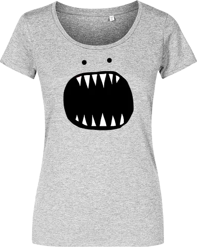 Minimalistisches rotes Monstergesicht