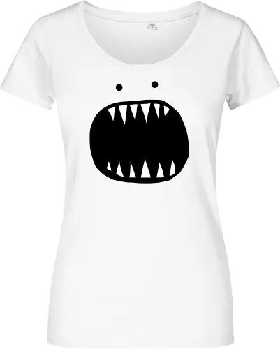 Minimalistisches rotes Monstergesicht