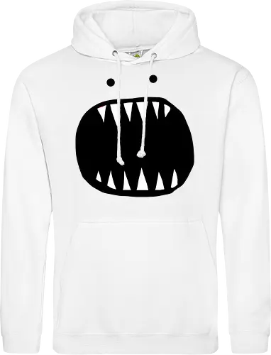 Minimalistisches rotes Monstergesicht