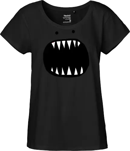 Minimalistisches rotes Monstergesicht