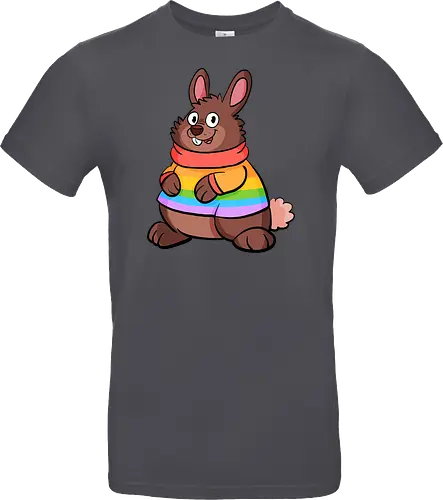 Regenbogenhase - Hase, Queer, Regenbogen - Standard T-Shirt