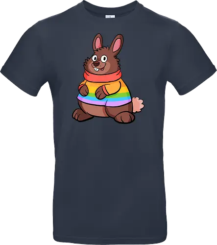 Regenbogenhase - Hase, Queer, Regenbogen - Standard T-Shirt