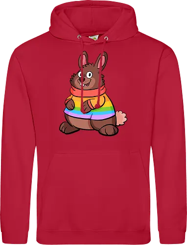 Regenbogenhase - Hase, Queer, Regenbogen - Standard Hoodie