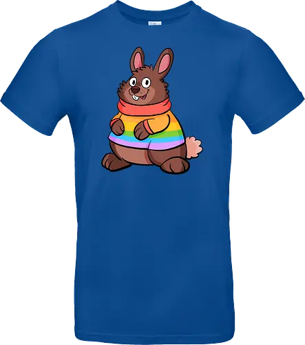 Regenbogenhase - Hase, Queer, Regenbogen - Standard T-Shirt