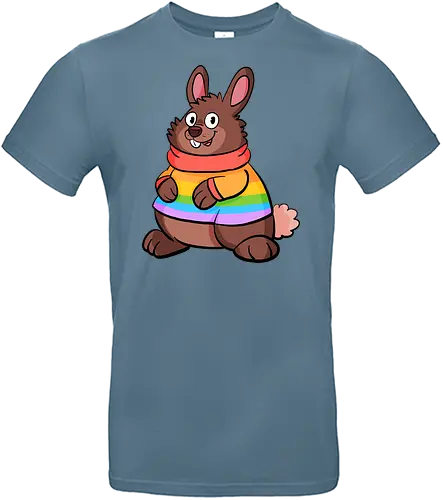 Regenbogenhase - Hase, Queer, Regenbogen - Standard T-Shirt